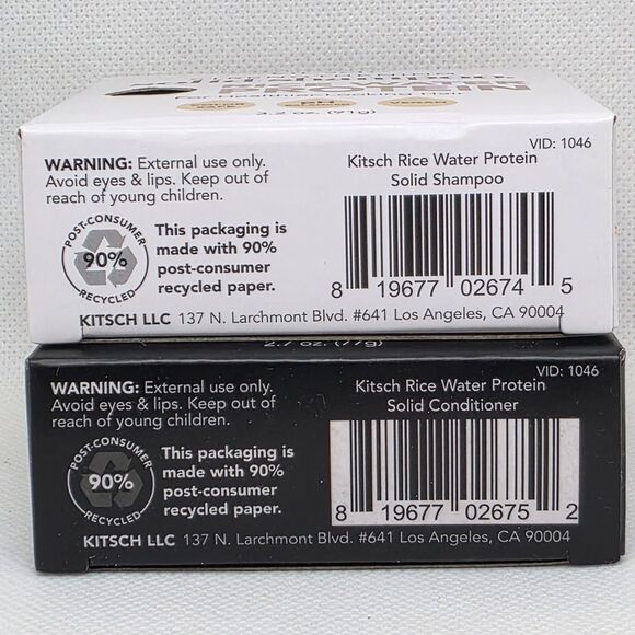 Kitsch Strengthening, Solid Shampoo And Conditioner, Rice Water Protein - Picture 5 of 9